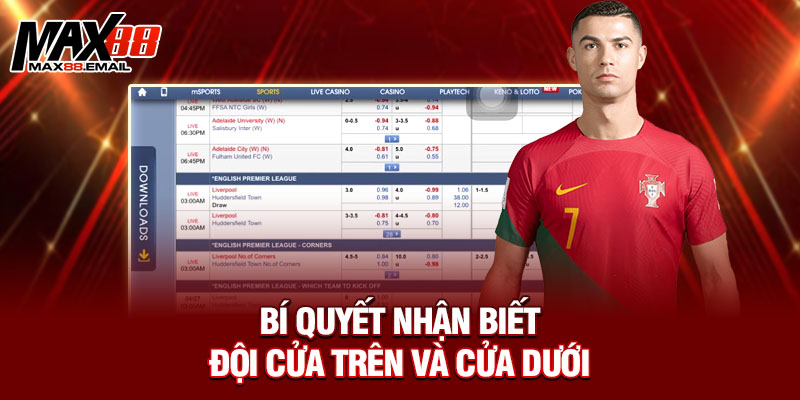 Cách Đọc Kèo Bóng Đá: Hướng Dẫn Chi Tiết Từ A-Z Cùng Max88 3 Bí quyết nhận biết đội cửa trên và cửa dưới