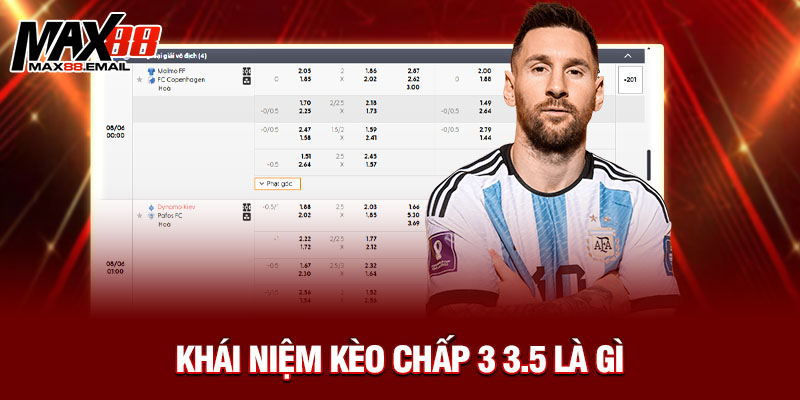 Khái niệm kèo chấp 3 3.5 là gì 